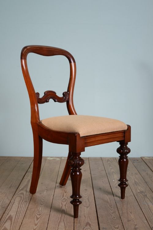fig 1. Quality Set of Six Antique Mahogany Dining Chairs