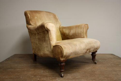 English 19th Century Antique Comfortable Armchair.