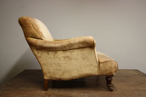 fig 1. English 19th Century Antique Comfortable Armchair.