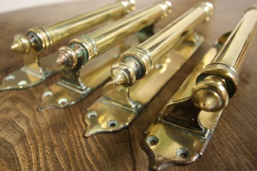 Quality Set of Four 19th Century Antique Brass Door Handles.