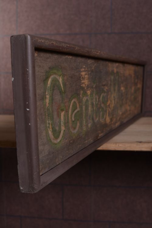 Original Antique Painted Pine Trade Sign.