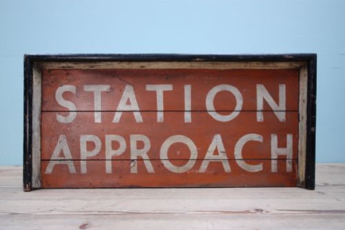 19th Century Antique Railway Sign.