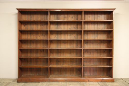 Large 19th Century Antique Open Pine Shelving.