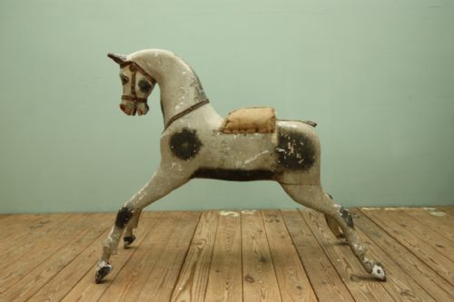 Large 19th Century Antique Rocking Horse.