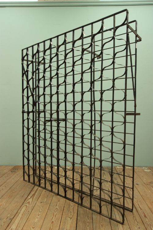 Superb Large  English Antique Steel Wine Rack.