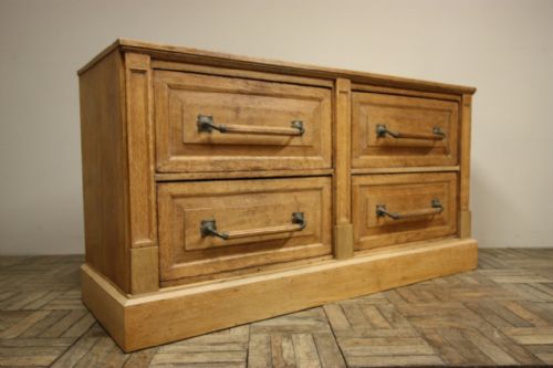 19th Century Antique Oak Draper's Chest of Drawers.