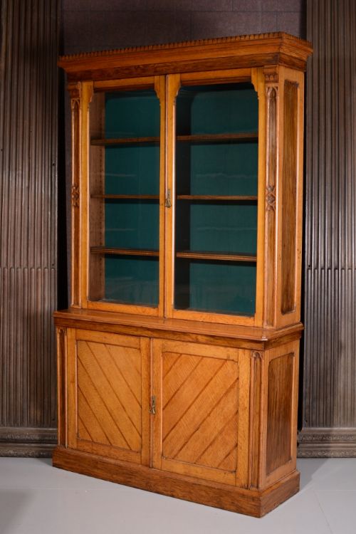 Quality Antique Oak Bookcase by Edwards & Roberts