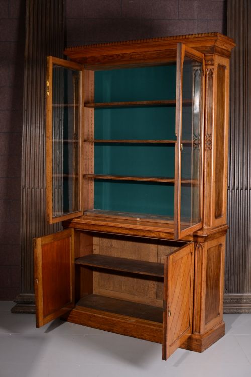 fig 2. Quality Antique Oak Bookcase by Edwards & Roberts