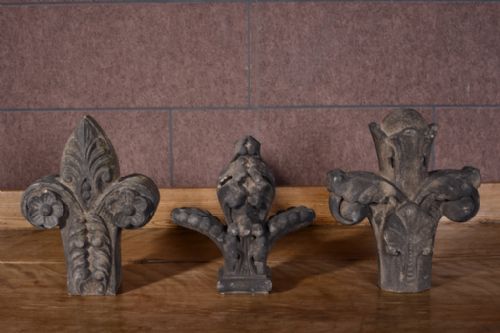 Set of Carved Antique Stone Finials.