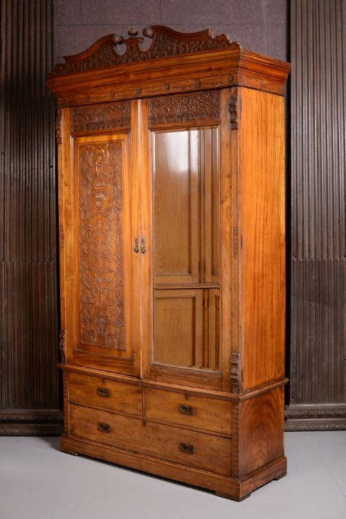 19th Century Antique Camphor Wardrobe
