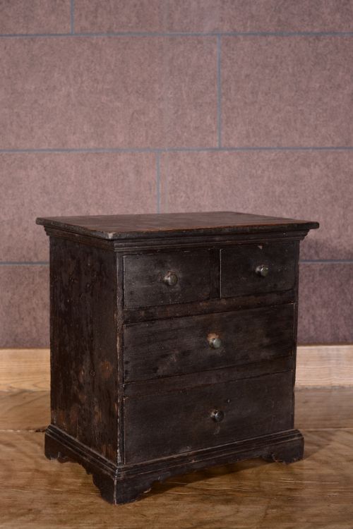 Georgian Antique Pine Chest in Original Paint