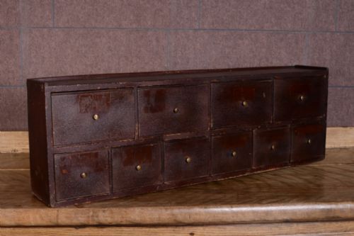 Georgian Bank of Drawers in Original Paint