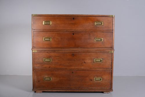 fig 1. 19th Century Antique Military Chest.