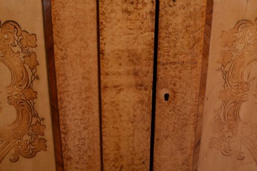 fig 3. Fabulous English Antique Sycamore Double Wardrobe.