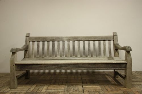 fig 1. English Antique Teak Garden Bench.