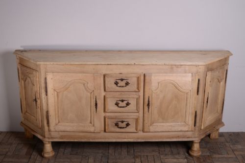 fig 1. Rare 18th Century French Antique Bleached Oak Enfilade.