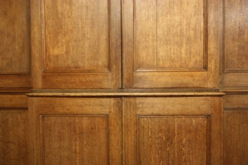 fig 2. Georgian Antique Oak Break Front Bookcase.