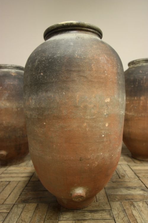 Large 19th Century Antique Terracotta Urn (2).