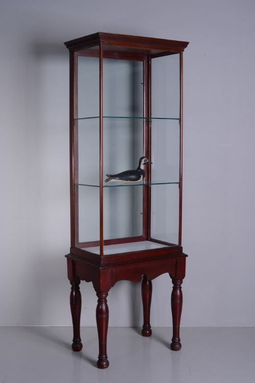 fig 1. 19th Century Antique Mahogany Display Cabinet.