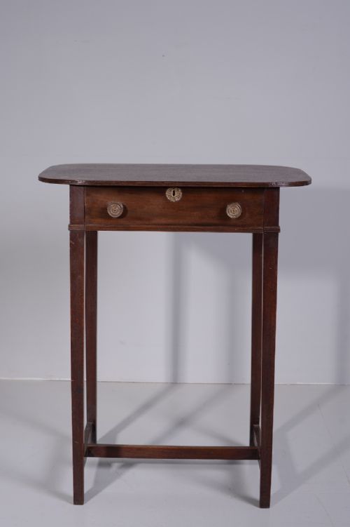 fig 1. English Georgian Antique Mahogany Side Table.
