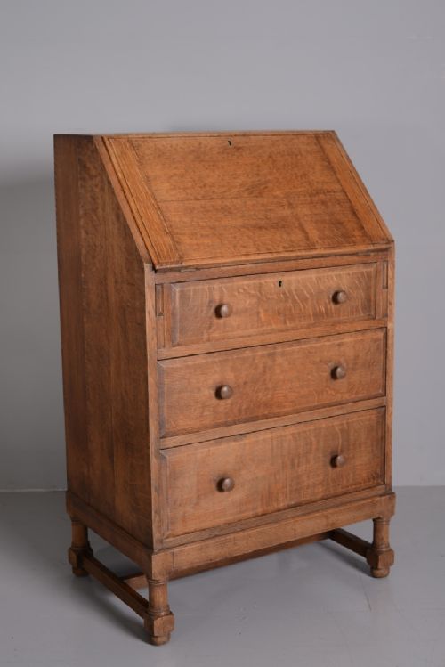 Heals Antique Oak Tilden Bureau.