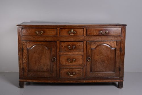 fig 1. 18th Century Antique Oak Dresser Base.
