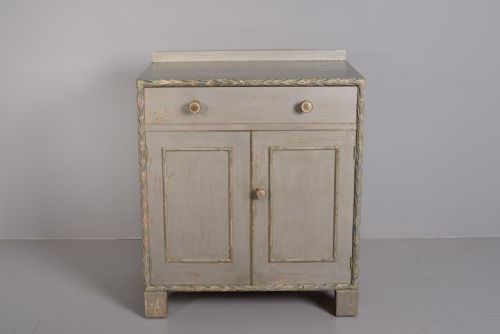 fig 1. Rare Heals Cupboard in Original Silver Paint.