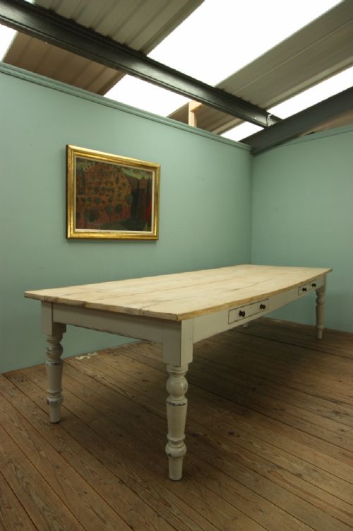 fig 1. Superb Sycamore Antique Dining Table . Huge.