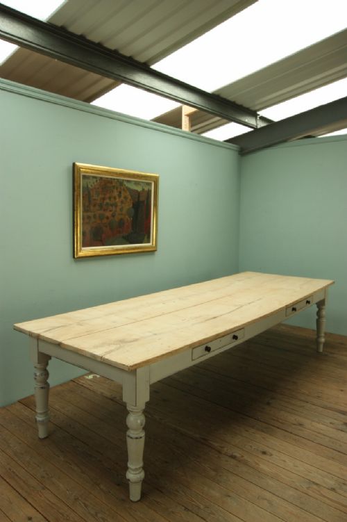 Superb Sycamore Antique Dining Table . Huge.