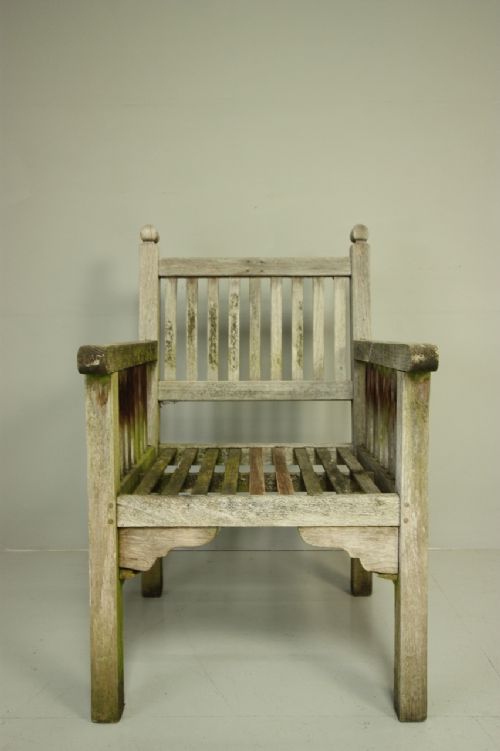 fig 1. Edwardian Antique Garden Armchair in Teak