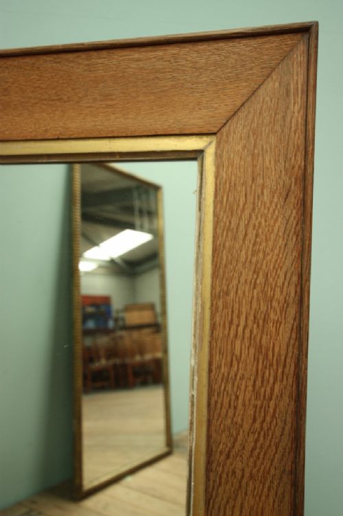 Georgian Antique Oak Wall Mirror.