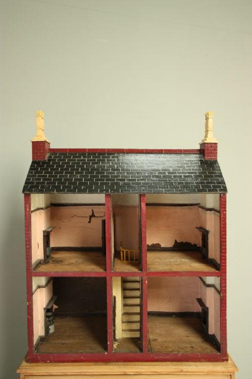 fig 1. 19th Century Open Antique Doll's House.