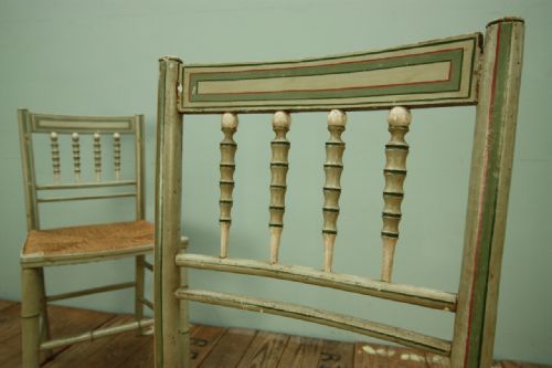 fig 1. Pair of English Regency Painted Side Chairs