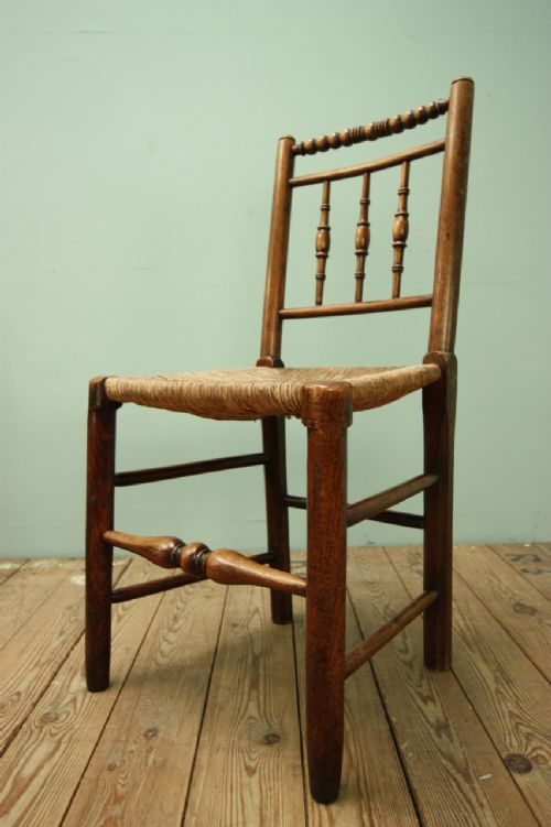 fig 1. Set of Eight Antique Country Dales Dining Chairs.