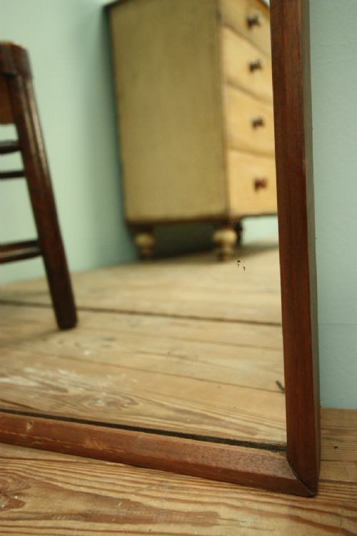 19th Century Antique Mahogany Outfitters Mirror.