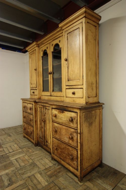 fig 1. Fabulous Original Cream Painted Pine Dresser