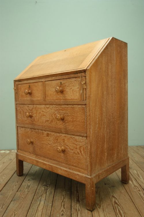 fig 1. English 1930's Heals Oak Writing Bureau .
