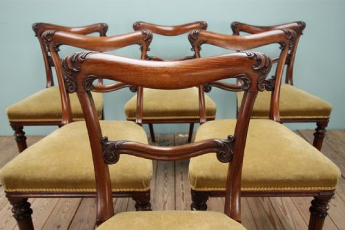 fig 1. Set of Six Rosewood Antique Dining Chairs. Circa 1830.