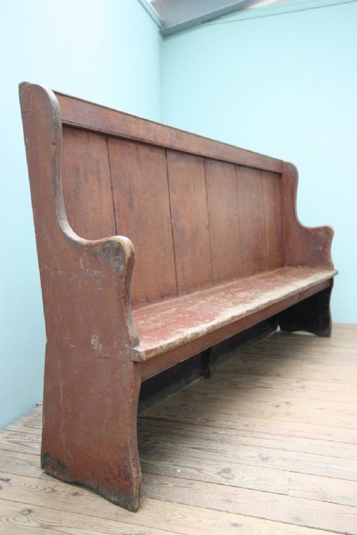 Georgian Antique Welsh Settle in Lovely Old Paint.