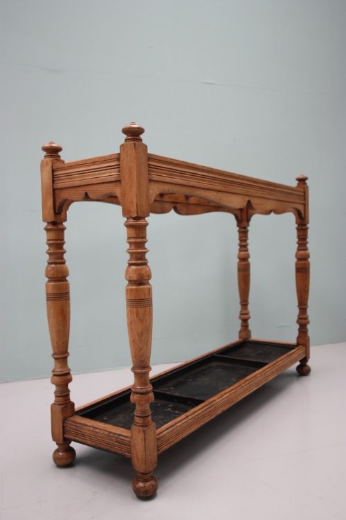 19th Century Antique Oak Umbrella Stand