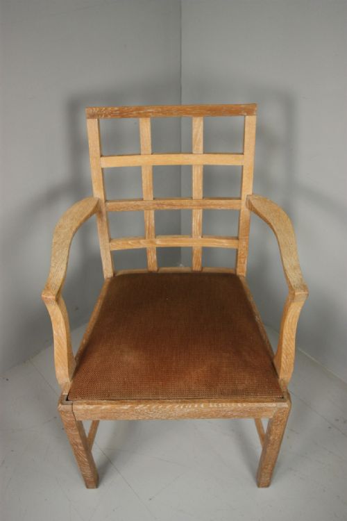 1920'S Solid Oak Heals Desk Armchair.