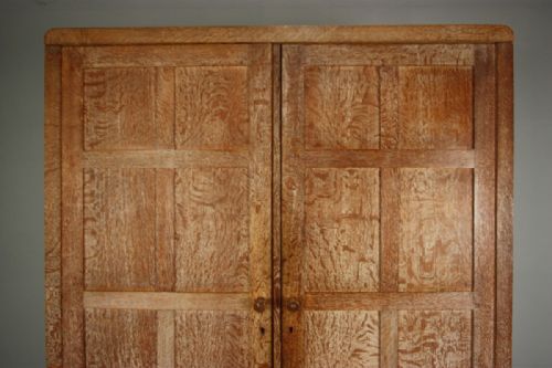 fig 2. Superb Heals 1920's Oak Double Wardrobe.