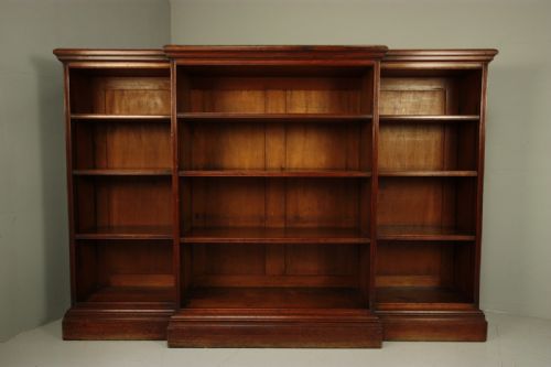Quality Large Antique Walnut Open Bookcase.