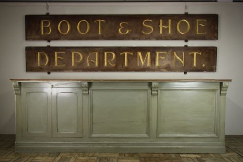 Large 19th Century Antique Police Station Counter.