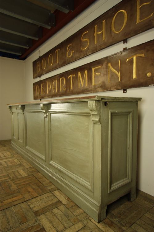 fig 1. Large 19th Century Antique Police Station Counter.