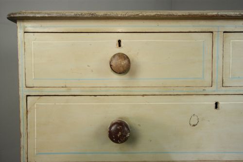 fig 2. 19th Century Antique Painted Pine Chest by Heals & Son, London