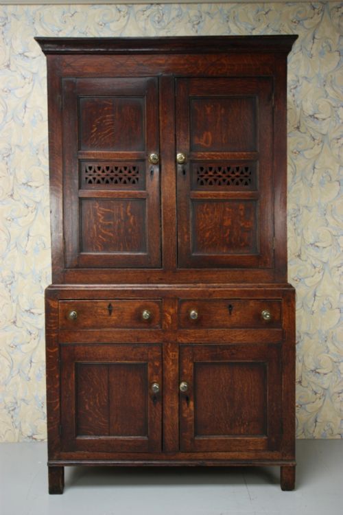 Georgian Antique Oak Bread & Cheese Cupboard.