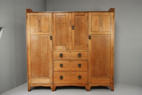 Heals Antique Oak Compactum Wardrobe.