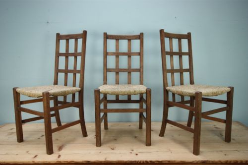 Heals Antique Oak Dining Chair. 3 Available.
