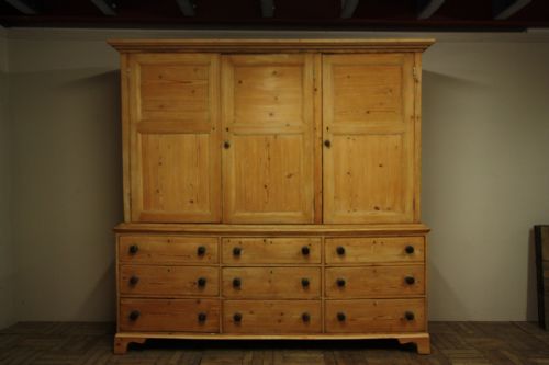 Large Georgian Antique Pine Housekeepers Cupboard.